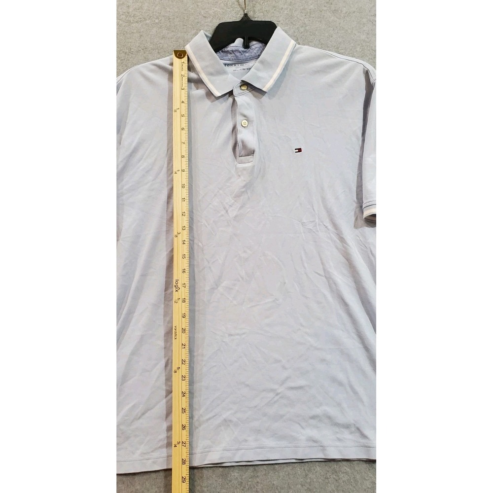 Tommy Hilfiger Men's Blue Polo Shirt 2XL 100% Cotton Classic Short Sleeve‎ - Picture 3 of 7